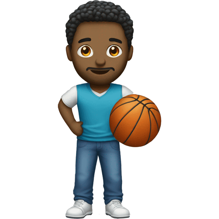 in regular clothes playing ball emoji