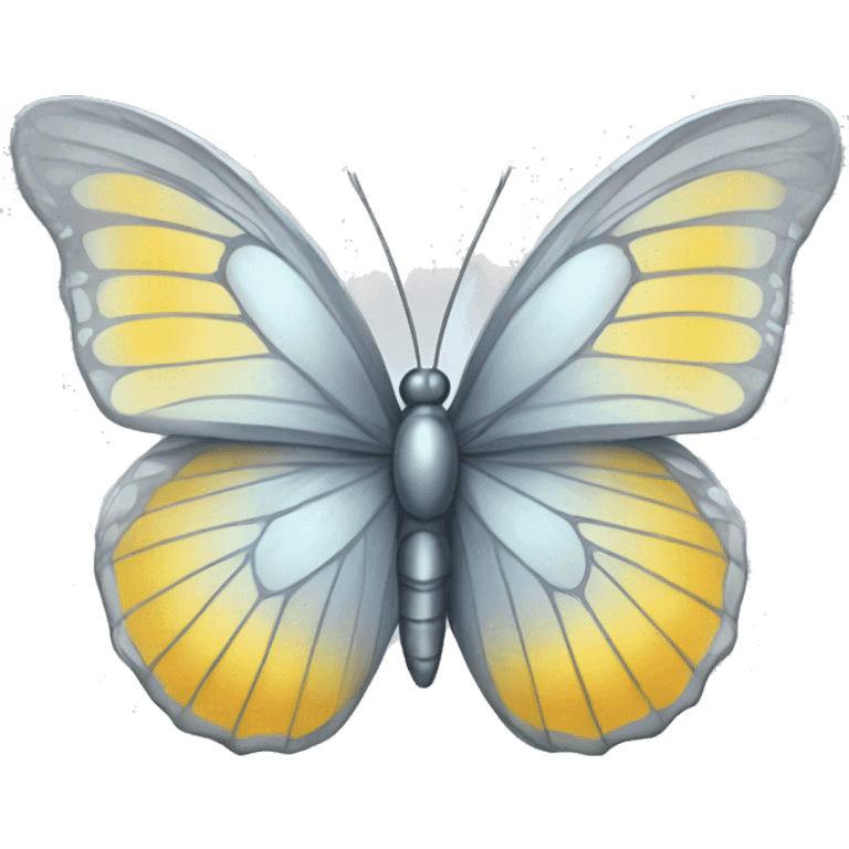 silver butterfly emoji