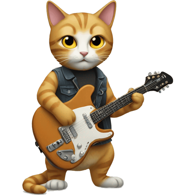 cat playing guitar emoji