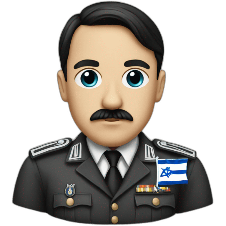 Hitler qui porte le drapeau de Israël emoji