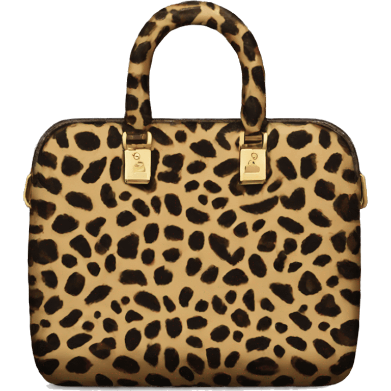 Leopard print luxury bag emoji