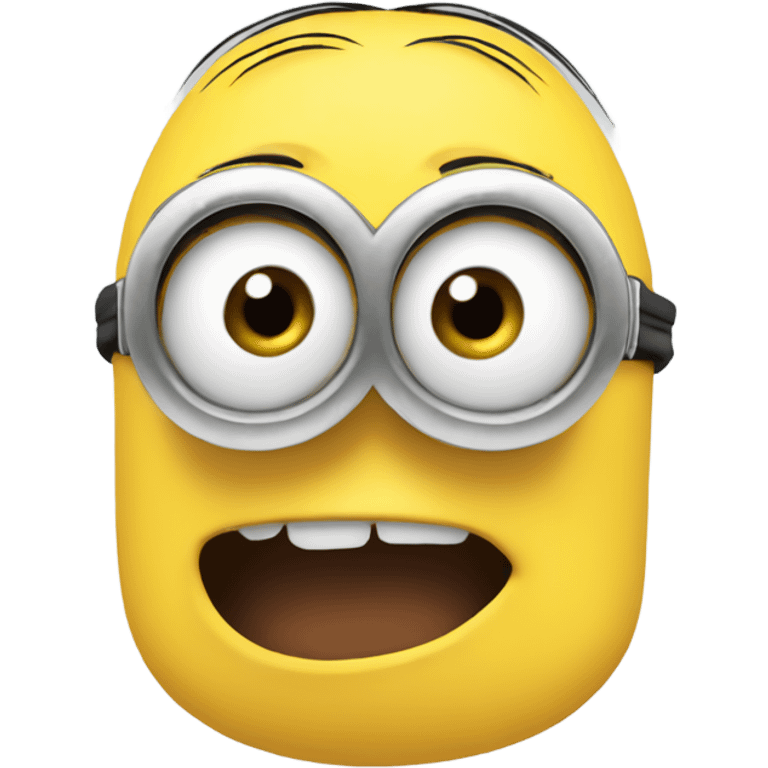 Minion blushing emoji