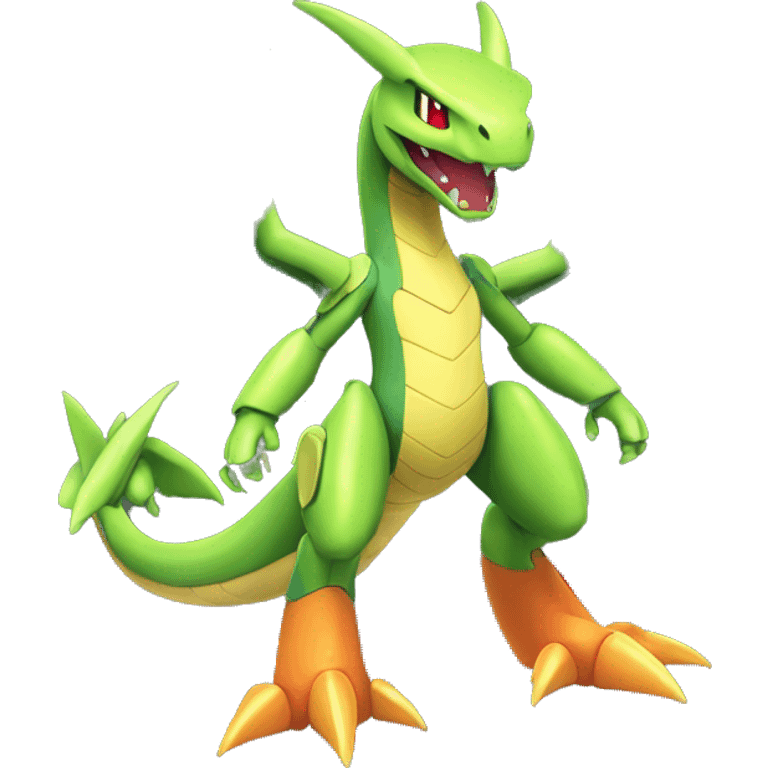 Metallic medabot-Flygon-Charizard full body emoji