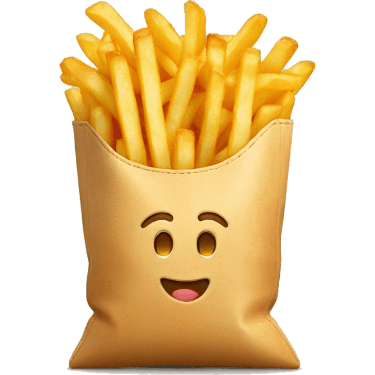 bag of fries with shades on emoji