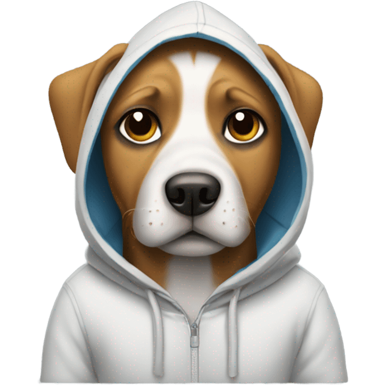 Dog wearing a hoodies  emoji