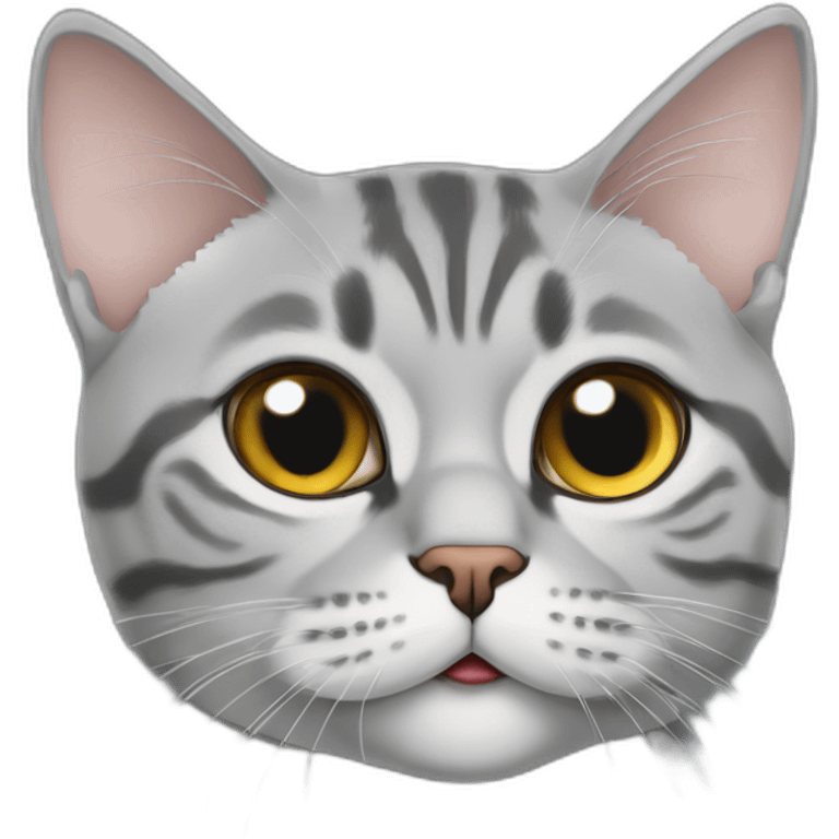 cat-grey-American shorthair cat-A puzzled expression emoji