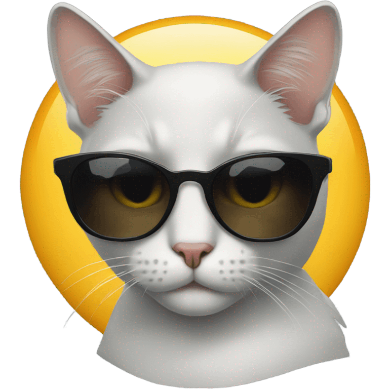 Cat with sunglasses emoji