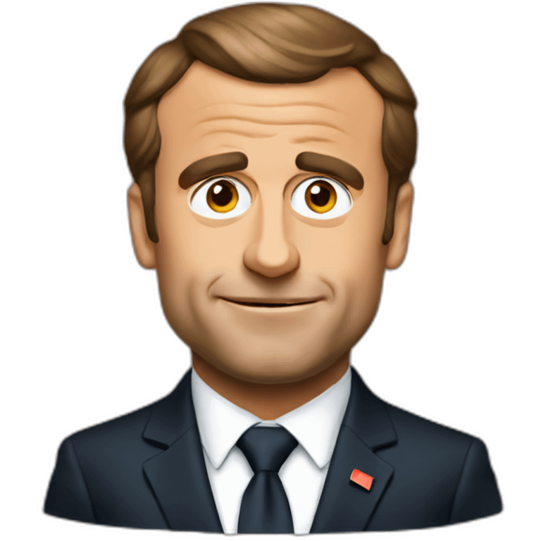 president macron as poop emoji