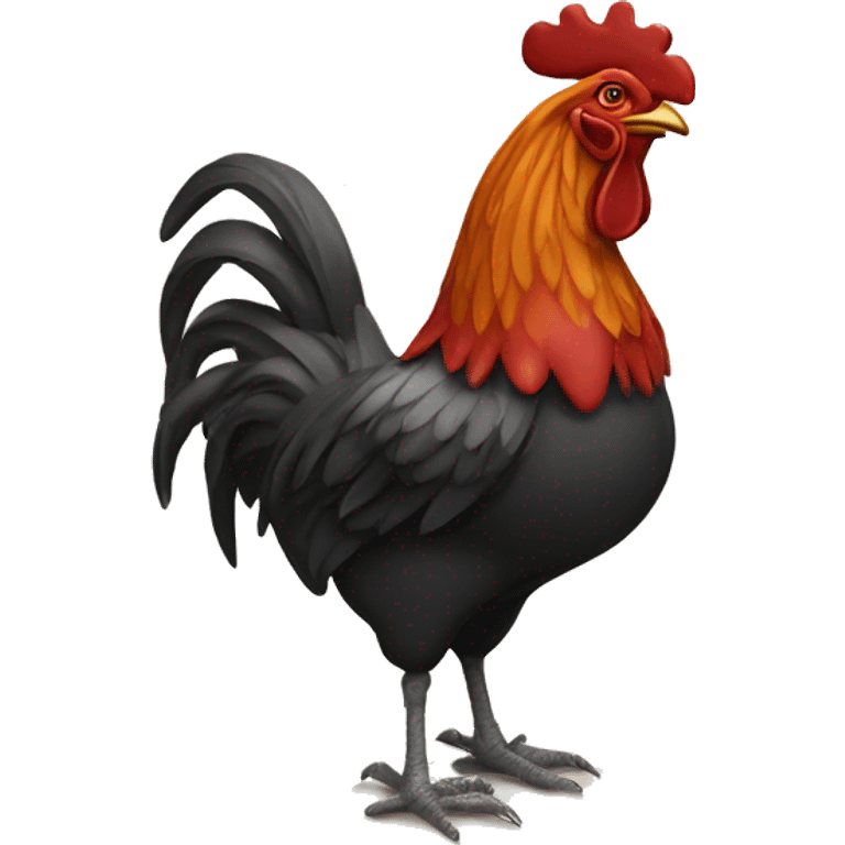 Santa Claus rooster emoji