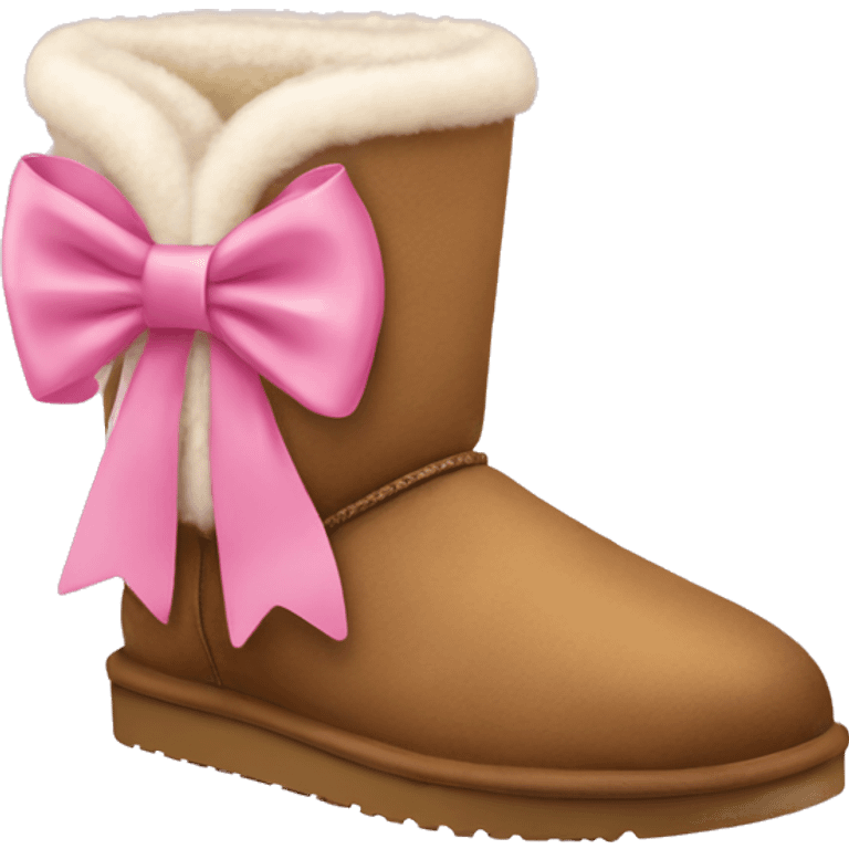 ugg boots with pink bow emoji