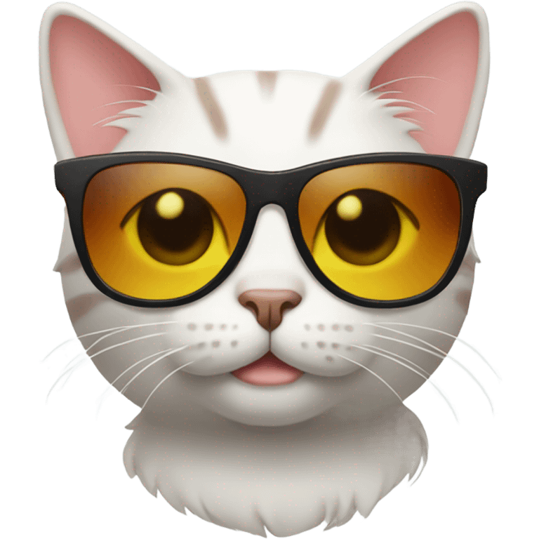 Cat with sunglasses emoji