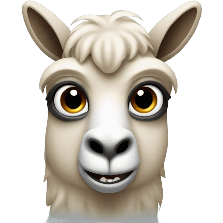 terrified angry lama emoji