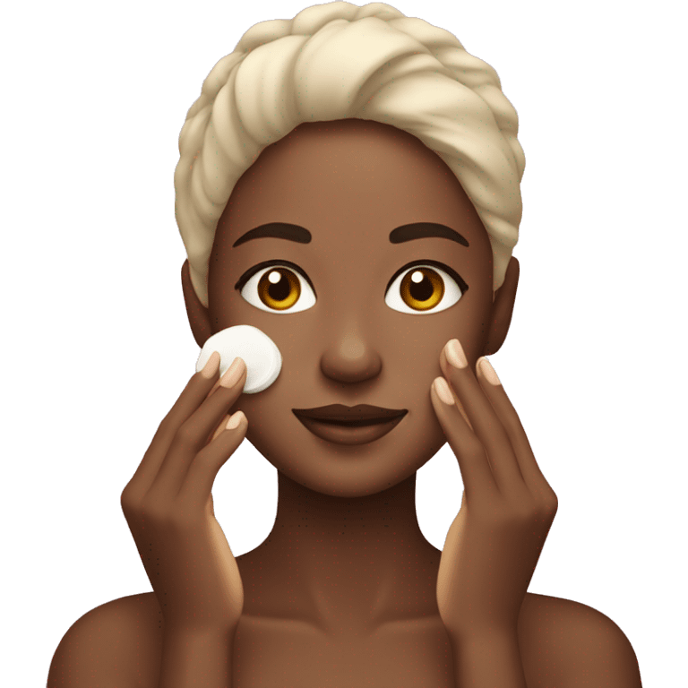 Girl doing skincare emoji