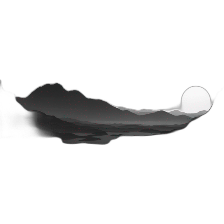 shadowy monochrome night landscape emoji