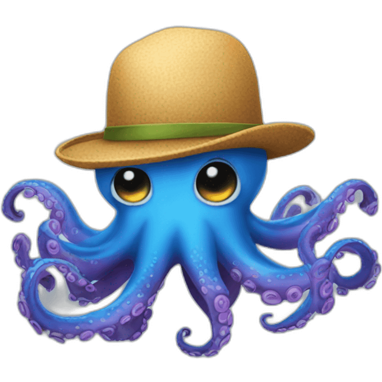 octupus with hat emoji