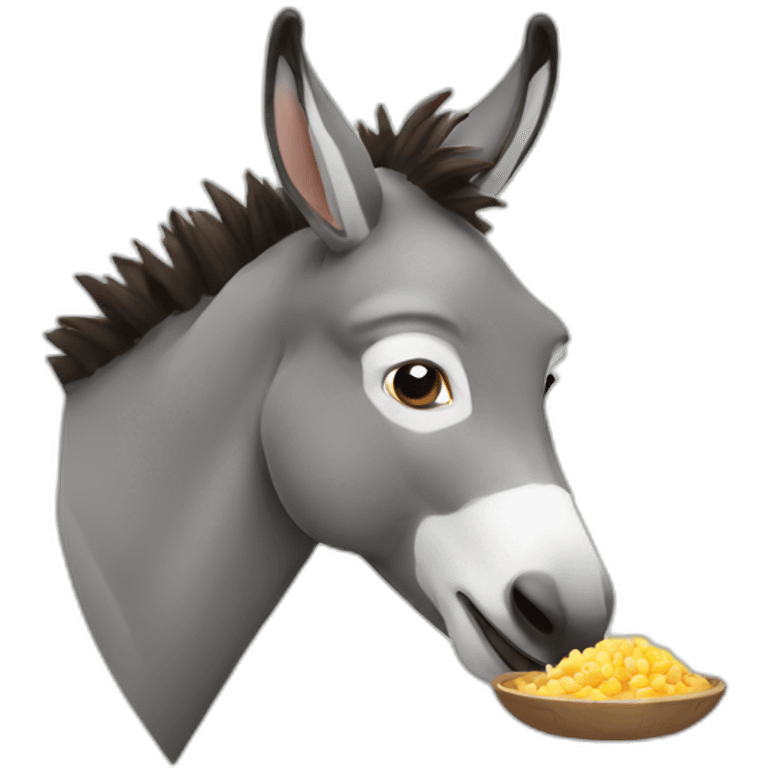 Donkey eating emoji