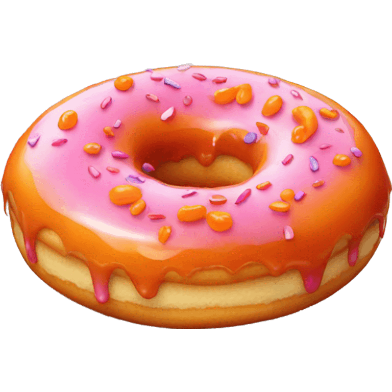 donut with orange glaze emoji