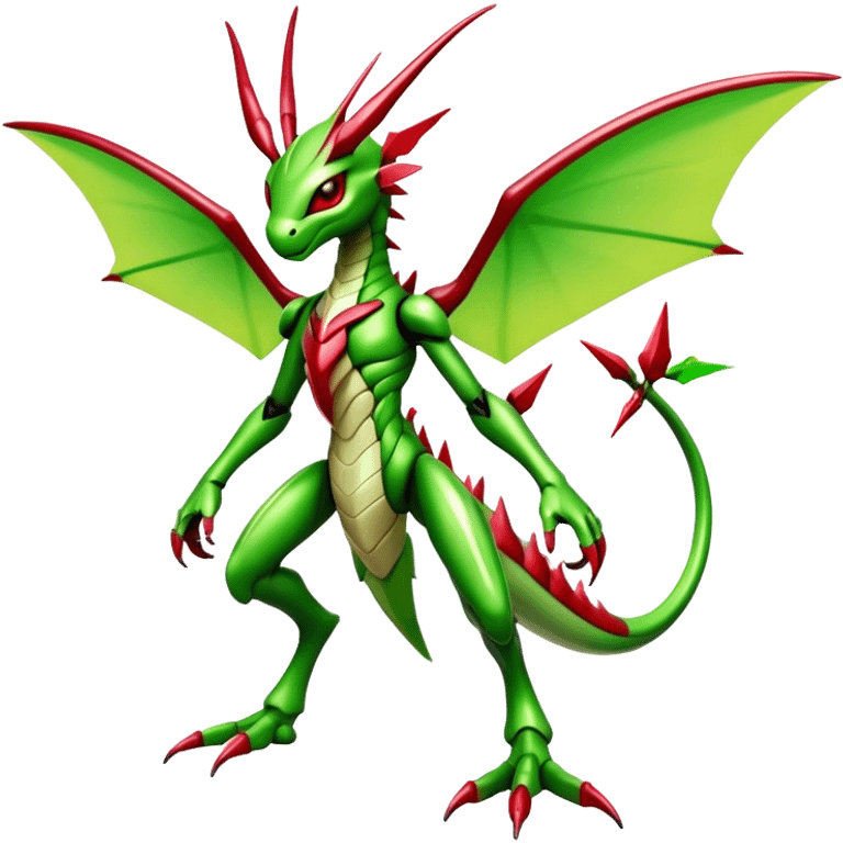  Cool Edgy Shiny Futuristic Ethereal Legendary Scizor-Digimon-Schyther-Flygon-hybrid full body emoji