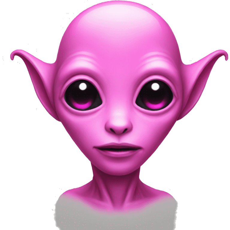 Pink alien emoji