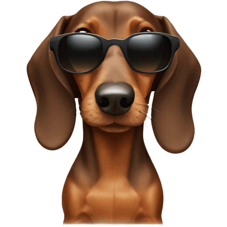 Dachshund with sunglasses on emoji