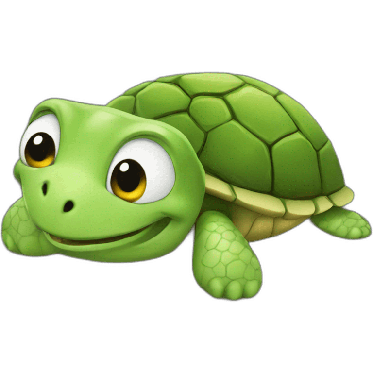 Chat avec une tortue emoji