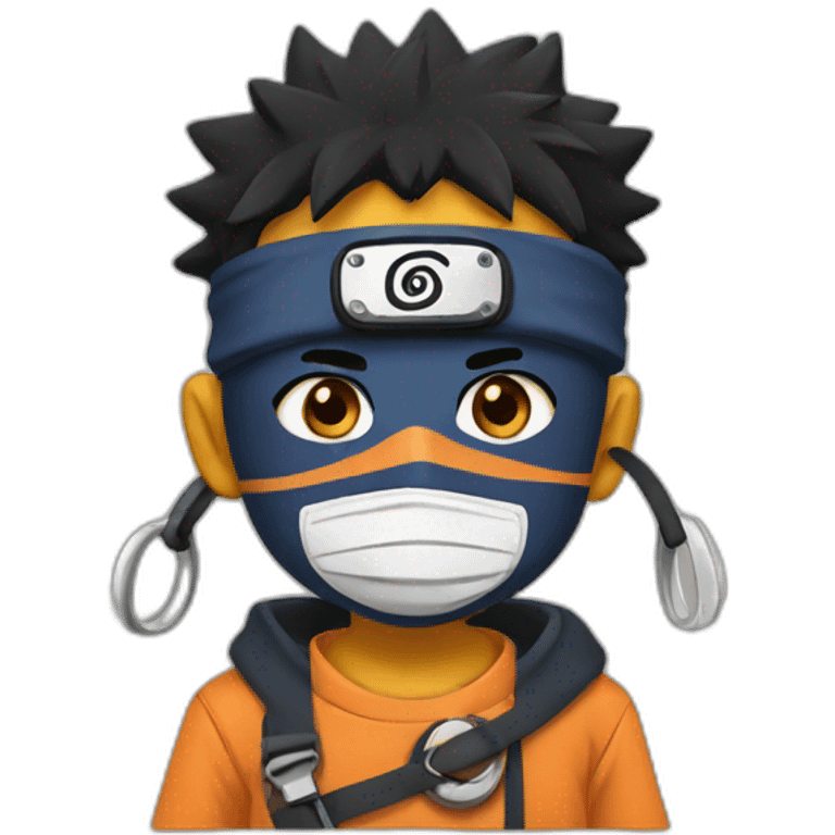 Naruto with a pacifier emoji