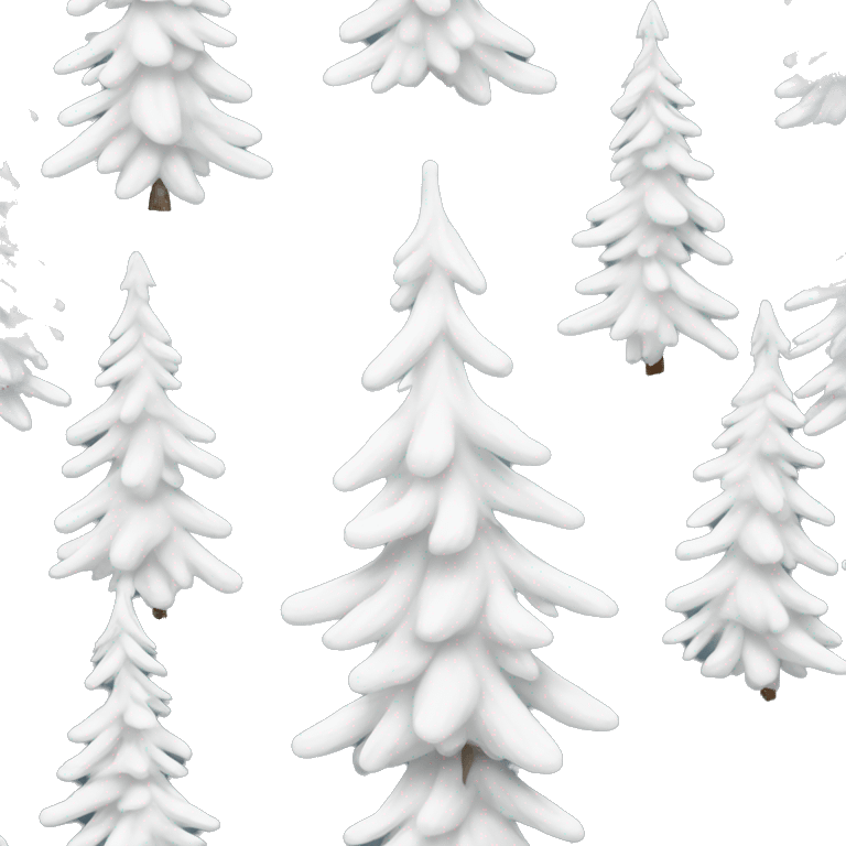  actual white fir christmas tree isolated.  emoji