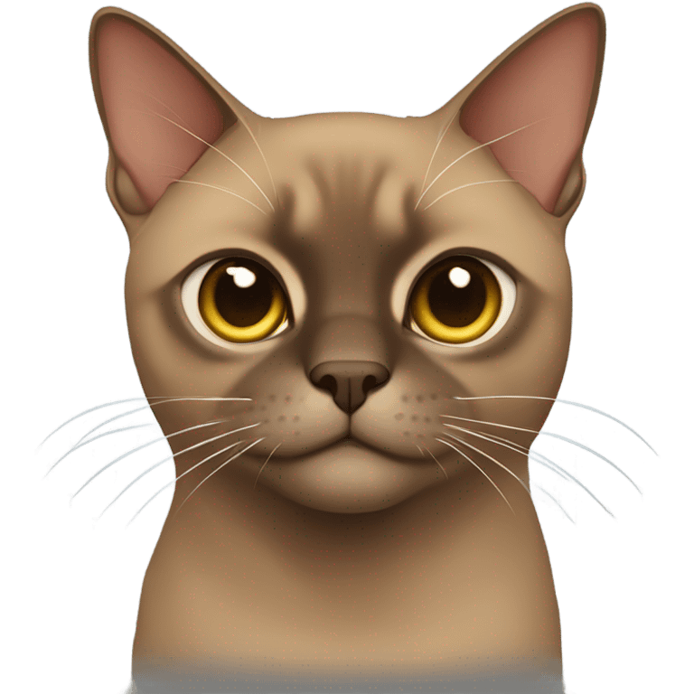 Brown Burmese cat emoji