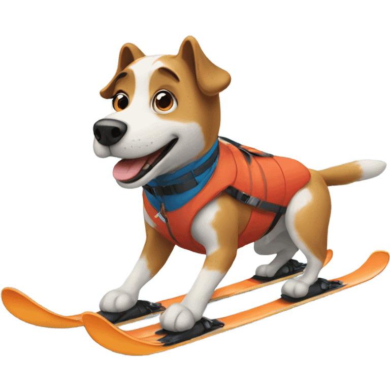 Dog skiing  emoji