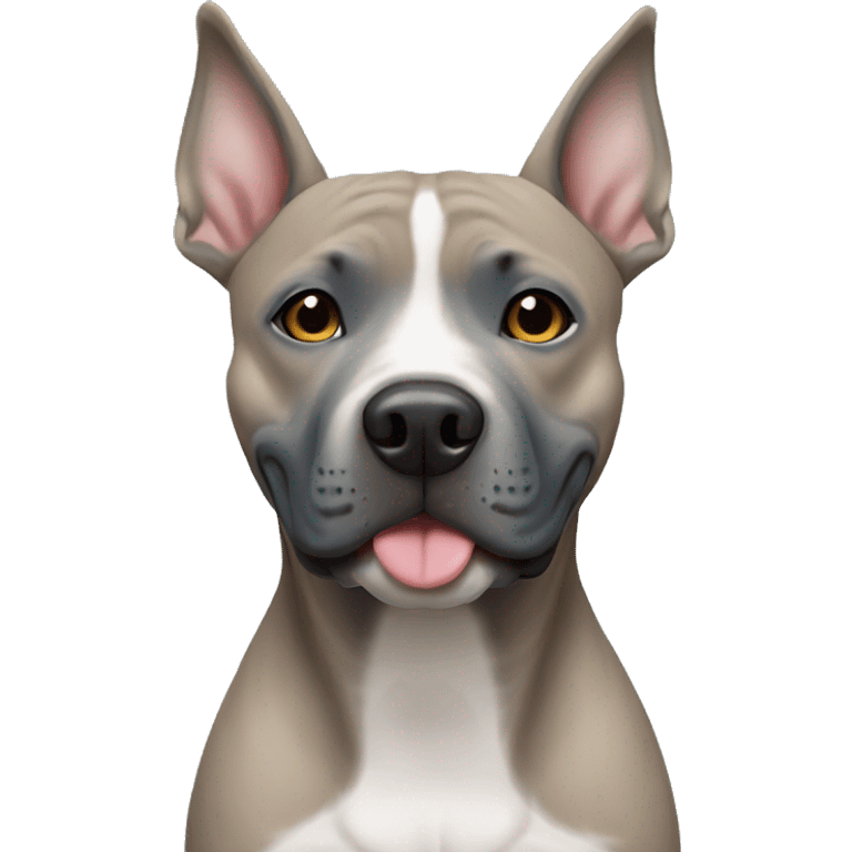 Blue fawn American staffy emoji