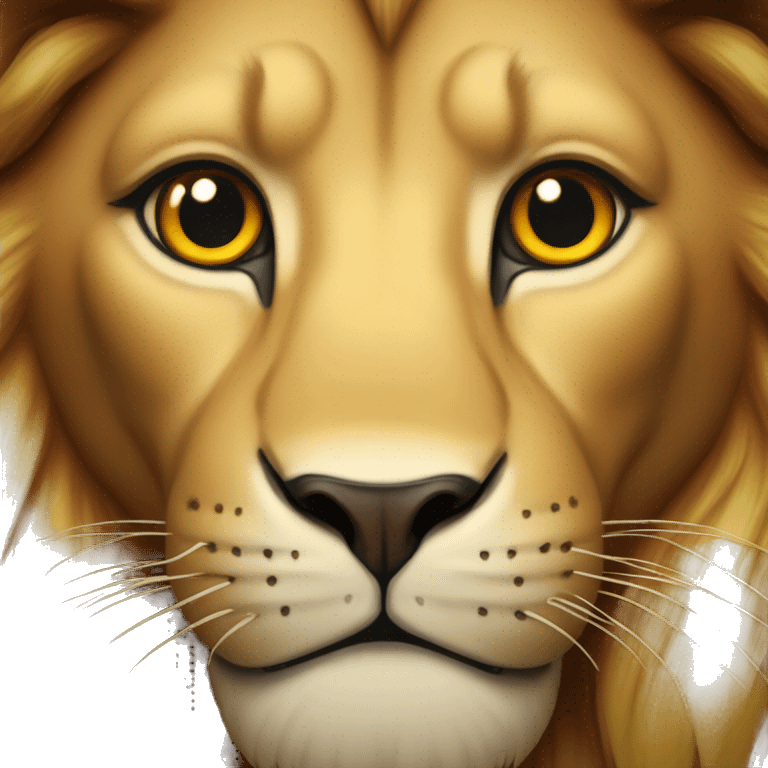 Lion enragé avec yeux rouge emoji