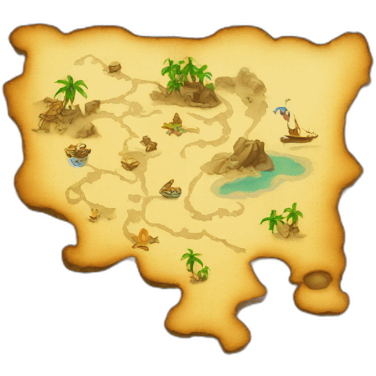 Treasure map emoji