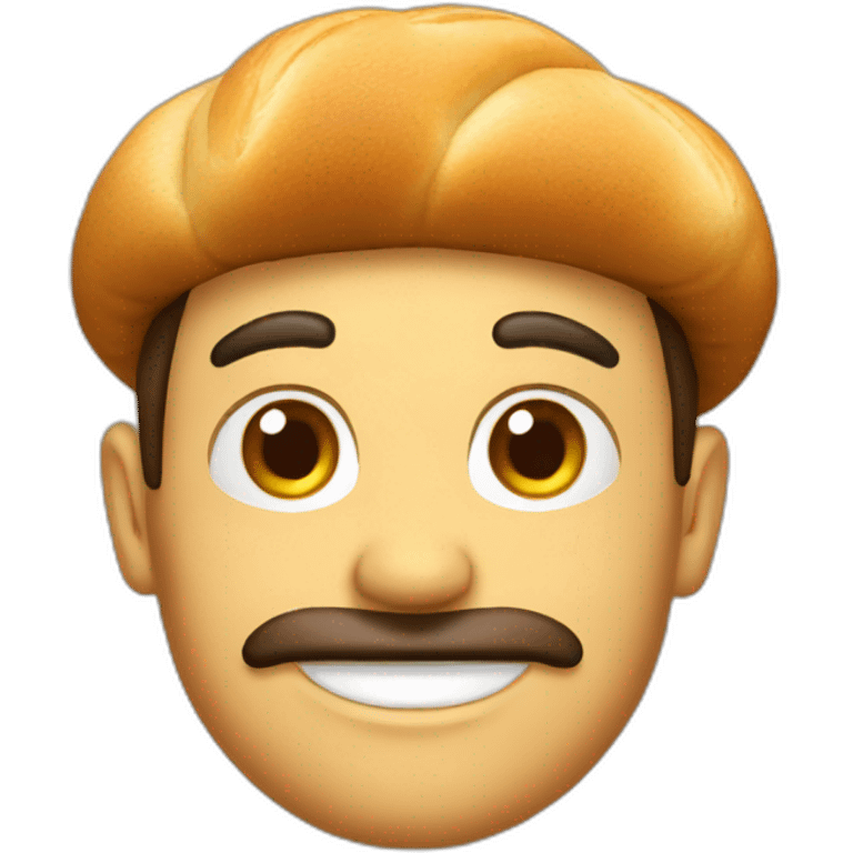 man with brioche hat emoji