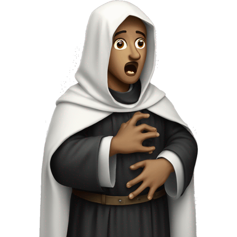 Scared saint dominic emoji