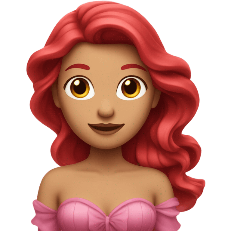 Ariel the little mermaid pink dress emoji