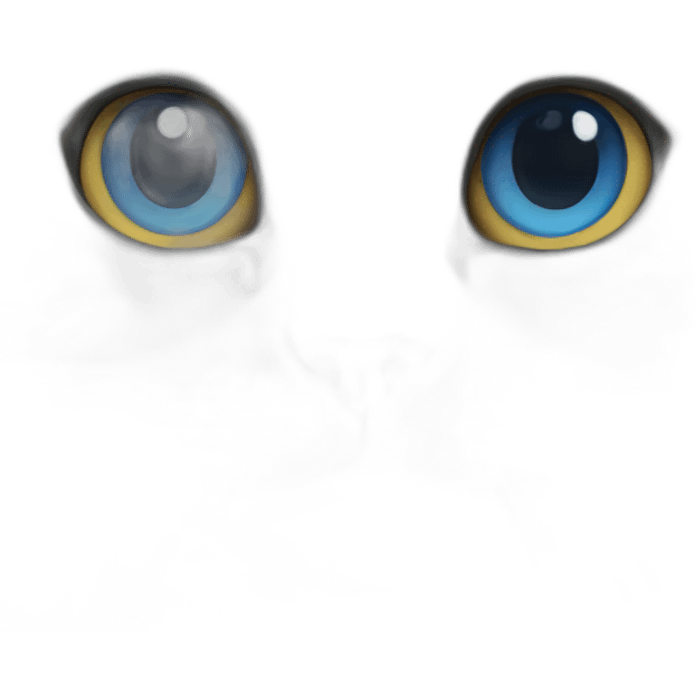 Un chat bleu emoji