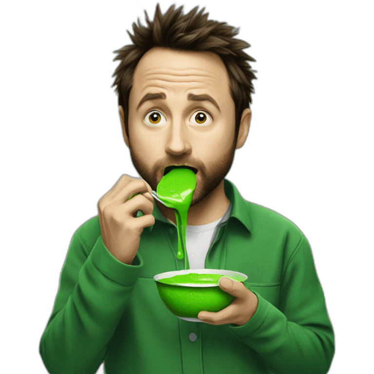 Charlie day eating green paint emoji