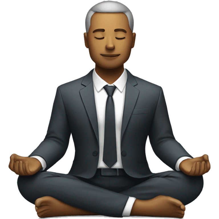 businessman meditating emoji