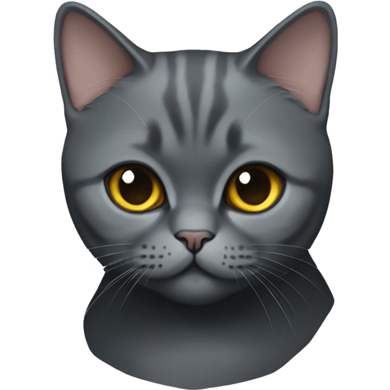 British shorthair cat black emoji