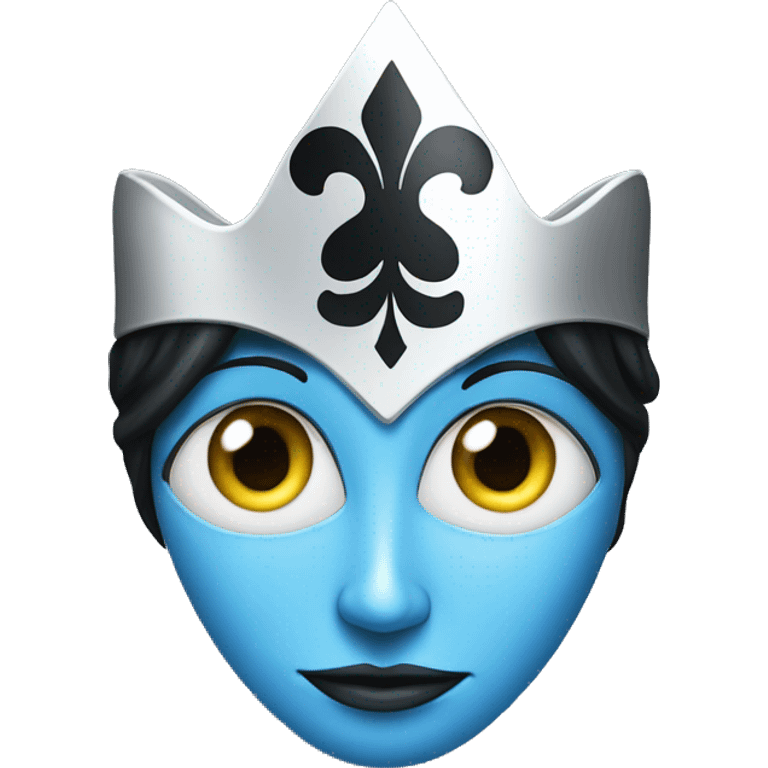 Blue eye queen spades emoji