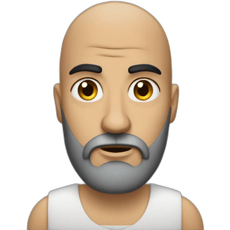 unamused bald arab guy with black beard emoji