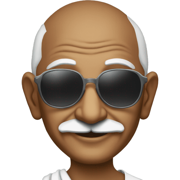 Mahatma Gandhi with sunglasses emoji