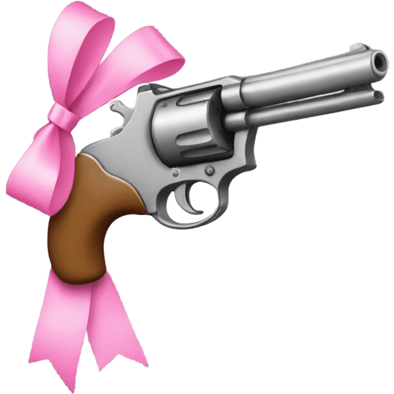 Gun with pink bow  emoji