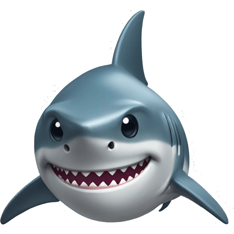 Shark with a top ha emoji