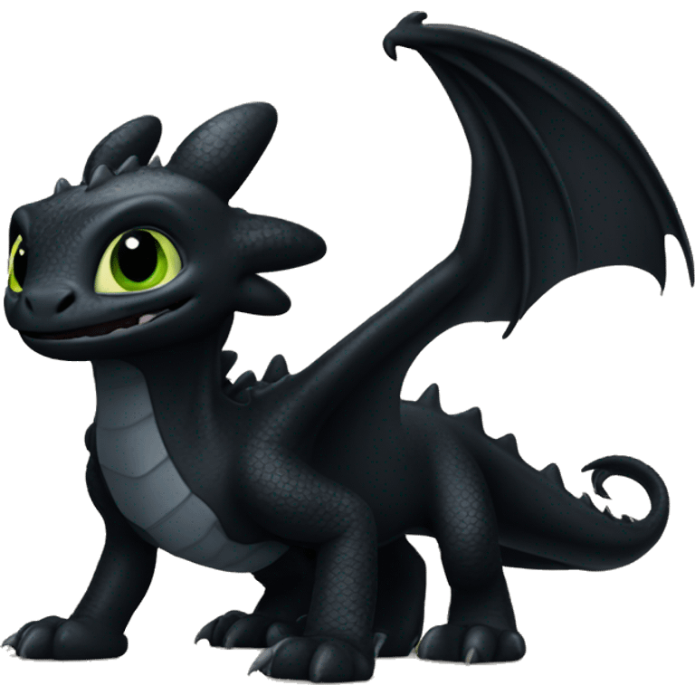 Toothless the Night Fury dragon emoji