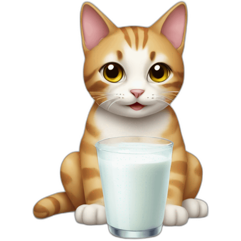 cat that drinks milk emoji