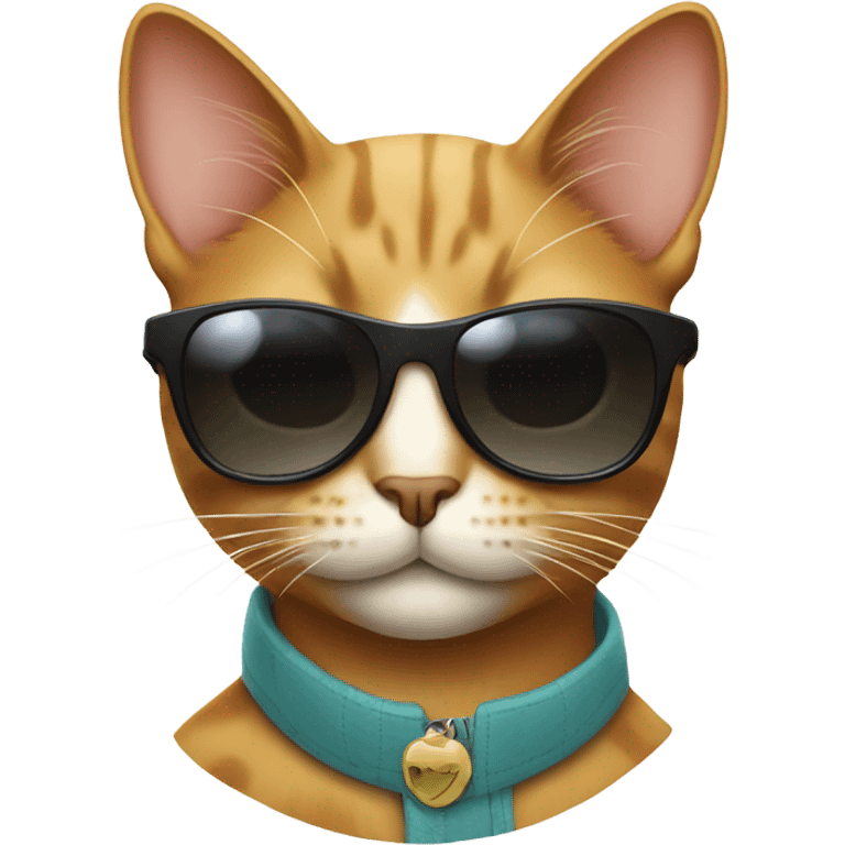 Cat with sunglasses emoji