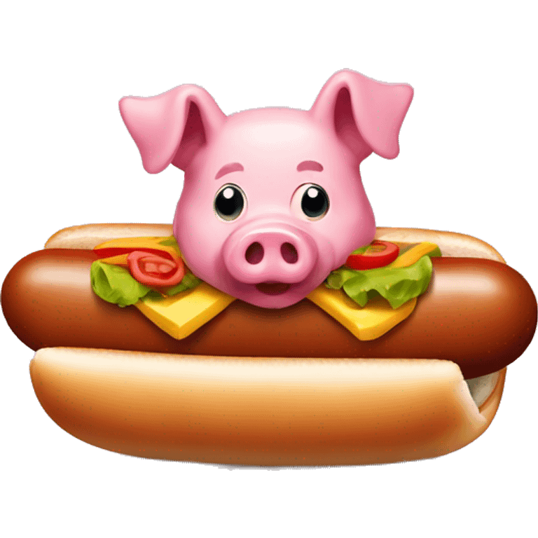 Hot dog pig emoji