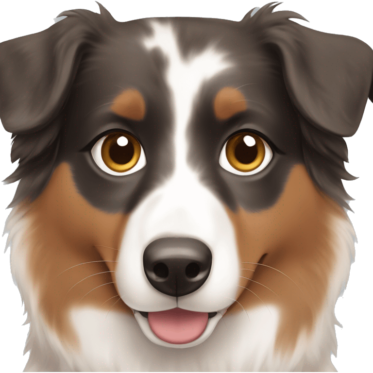 Australian shepherd with brown and blue eyes  emoji