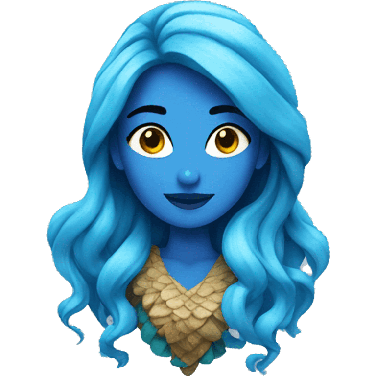 Sereia azul emoji